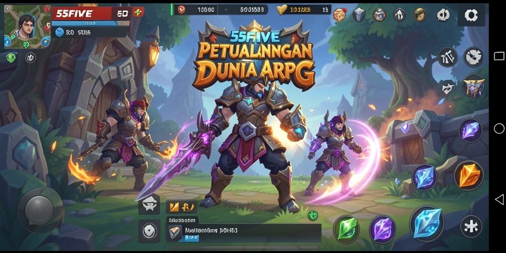 Tampilan gameplay seru di dunia ARPG 55FIVE.