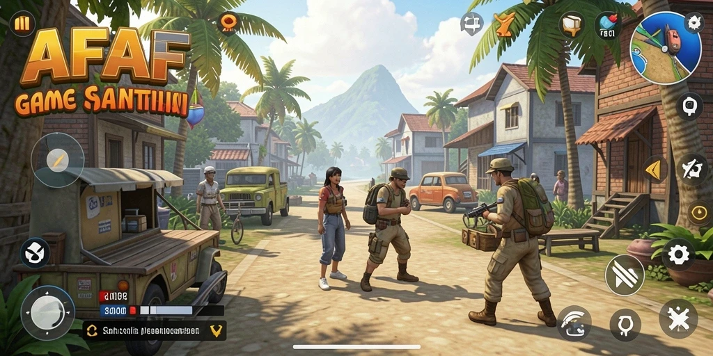 Tampilan gameplay AFAF yang ceria dan mengasyikkan.