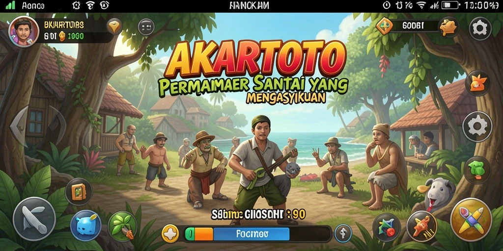 Tampilan gameplay AKARTOTO yang seru dan mengasyikkan.