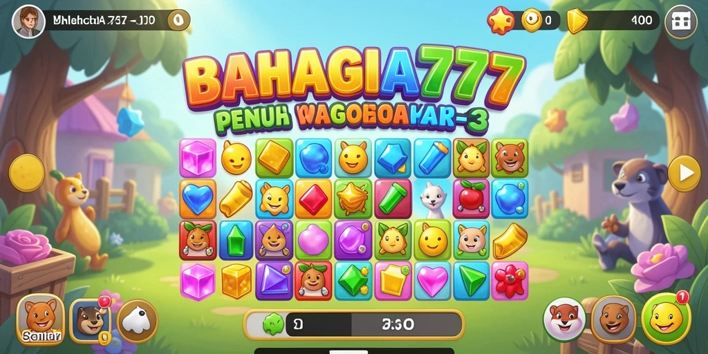 Tampilan gameplay BAHAGIA777 yang penuh warna dan menyenangkan.