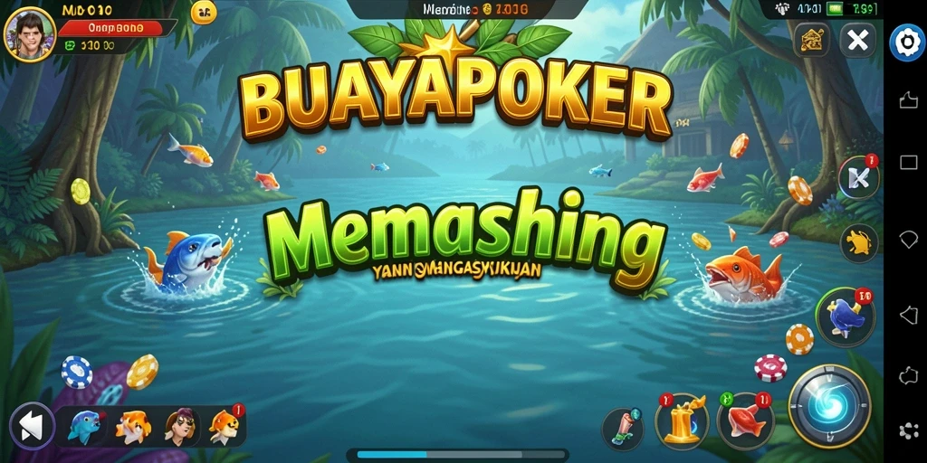 Screenshot menampilkan gameplay memancing yang seru dalam BUAYAPOKER.