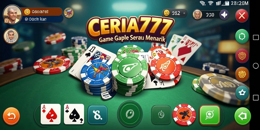 Tampilan gameplay Gaple yang seru di CERIA777.
