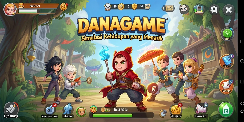 Tampilan gameplay yang menakjubkan di DANAGAME.