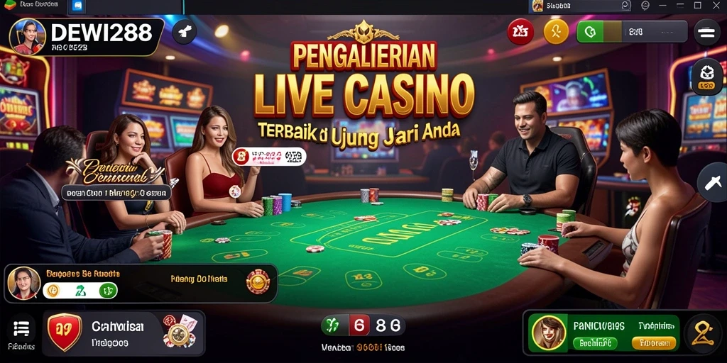 Gameplay Live Casino DEWI288 yang menarik dan interaktif.