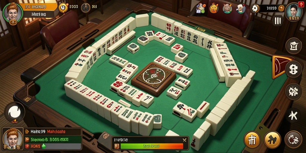 Screenshot gameplay HOKI9 menampilkan serunya permainan Mahjong.