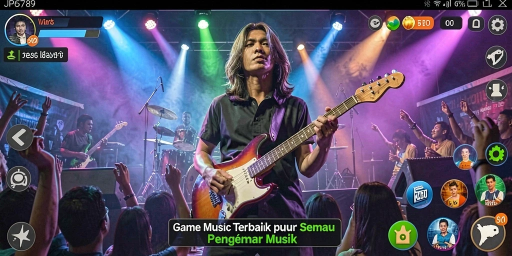 Screenshot JP6789 menampilkan pengguna yang asyik bermain musik.