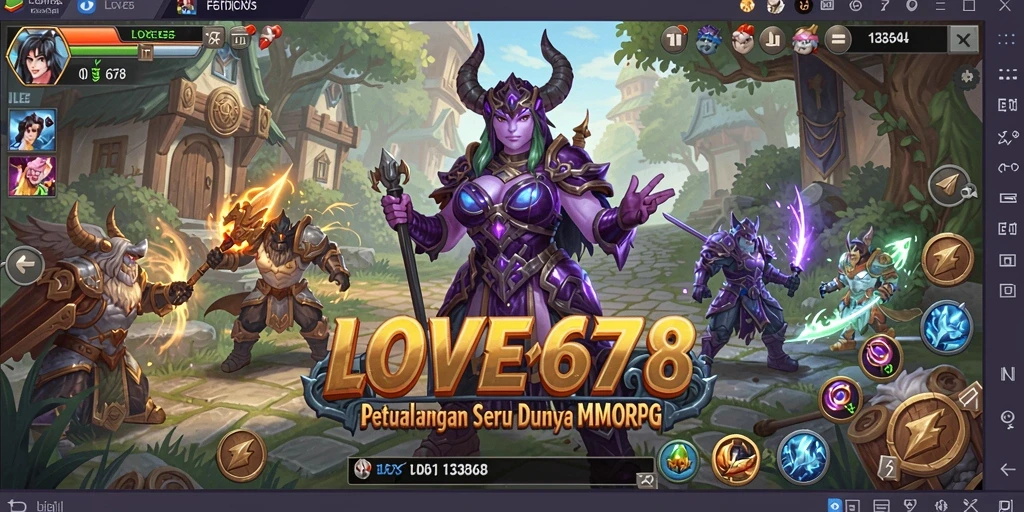 Gameplay LOVE678 yang menampilkan petualangan MMORPG yang seru.