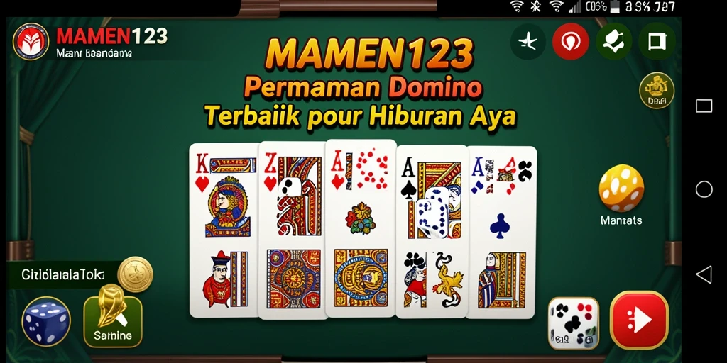 Menggambarkan gameplay seru permainan domino MAMEN123.