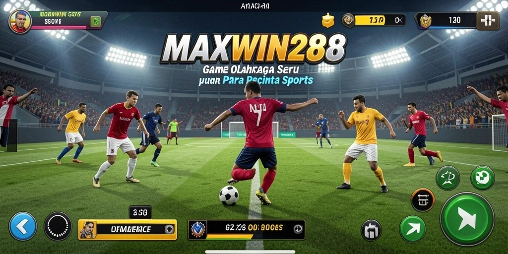 Tangkapan layar gameplay <strong>MAXWIN288</strong> menampilkan aksi seru di lapangan.