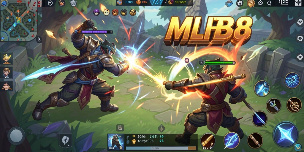Tampilan gameplay seru dalam pertarungan TPS MLBB8.