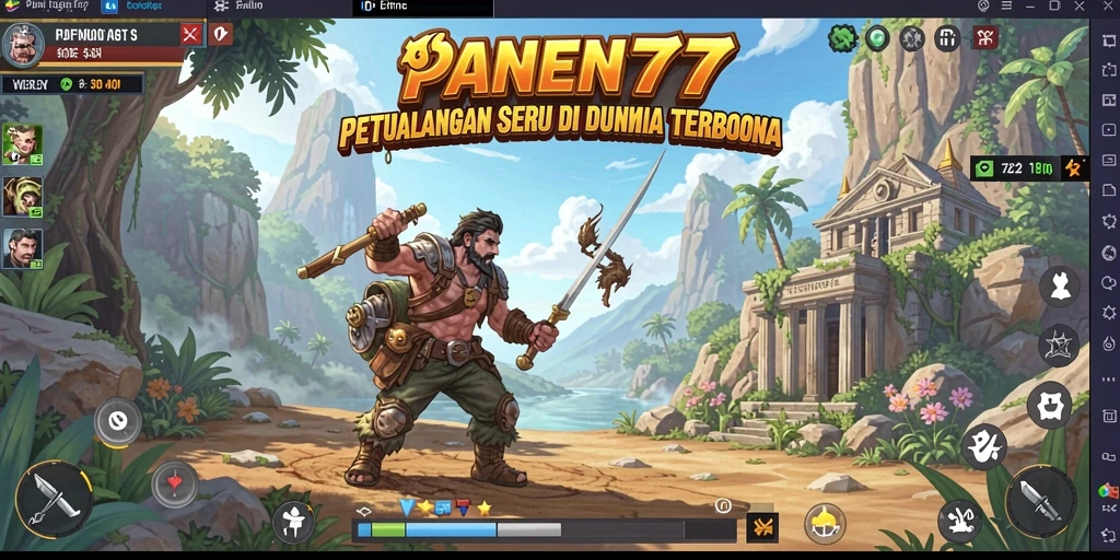 Screenshot gameplay PANEN77 menunjukkan keindahan dunia terbuka yang dapat dijelajahi.