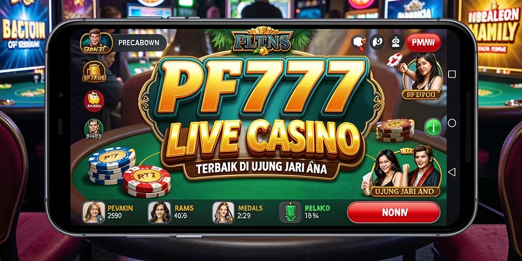 Tampilan gameplay PF777 Live Casino yang mengesankan dan interaktif.