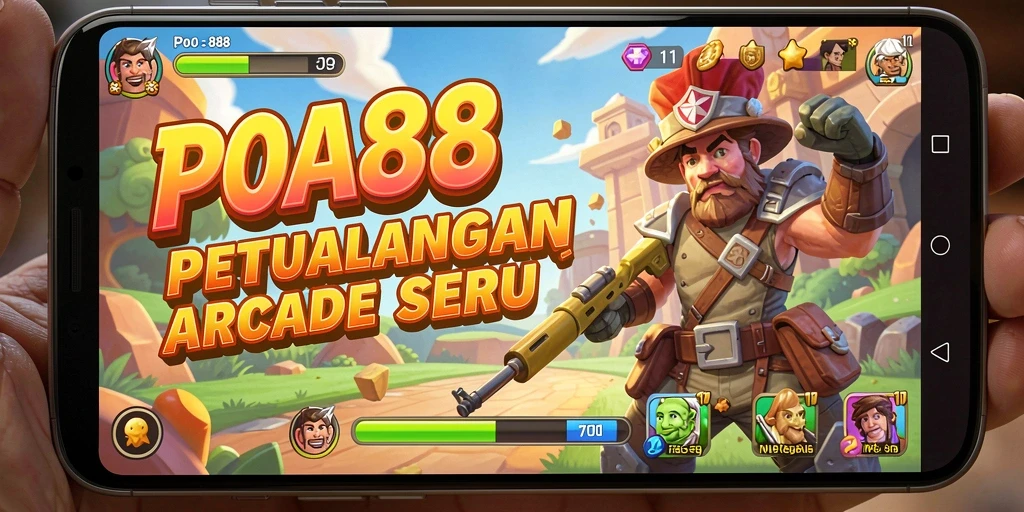 Tampilan gameplay seru dalam POA88 dengan karakter menarik dan level menantang.