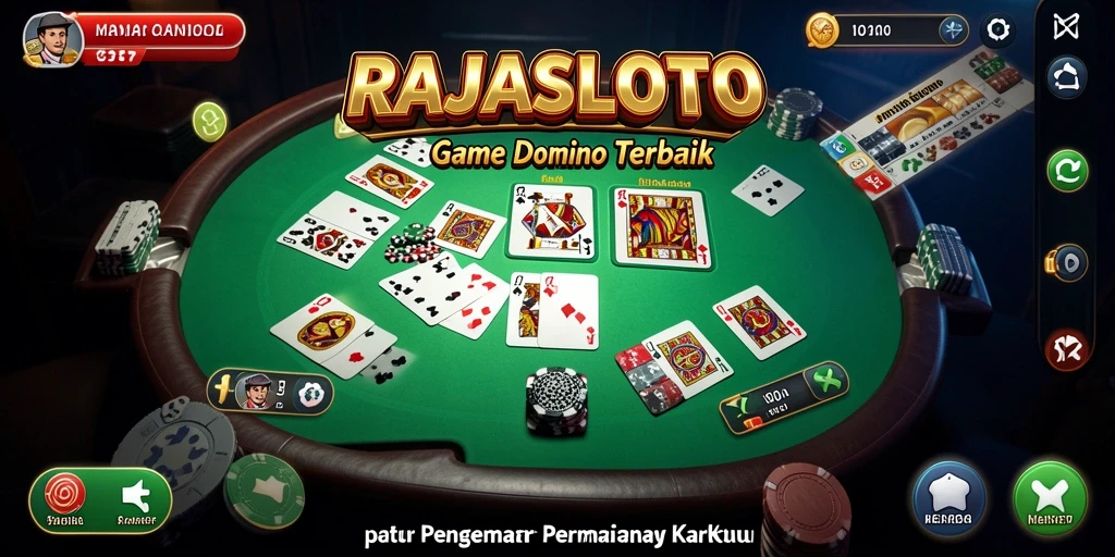 Screenshot gameplay RAJASLOTO yang menunjukkan permainan domino yang seru.