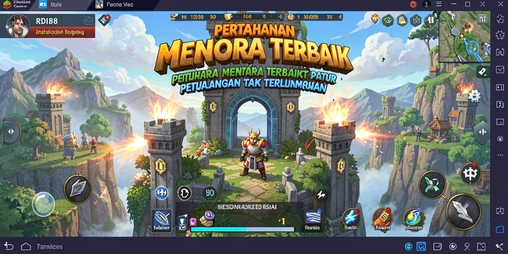 Tampilan screenshot <strong>RDI88</strong> menampilkan aksi menakjubkan dalam game Tower Defense.