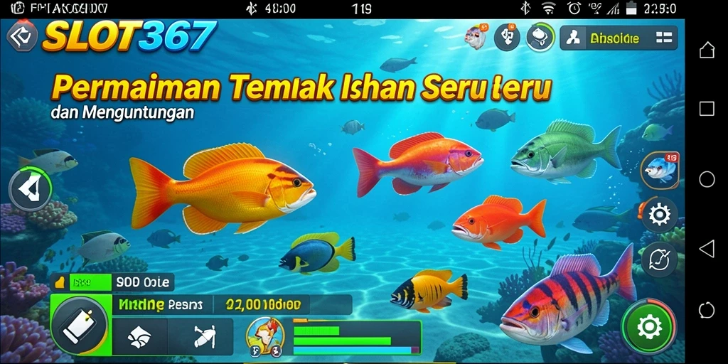 Tampilan permainan Tembak Ikan yang seru dan menantang.